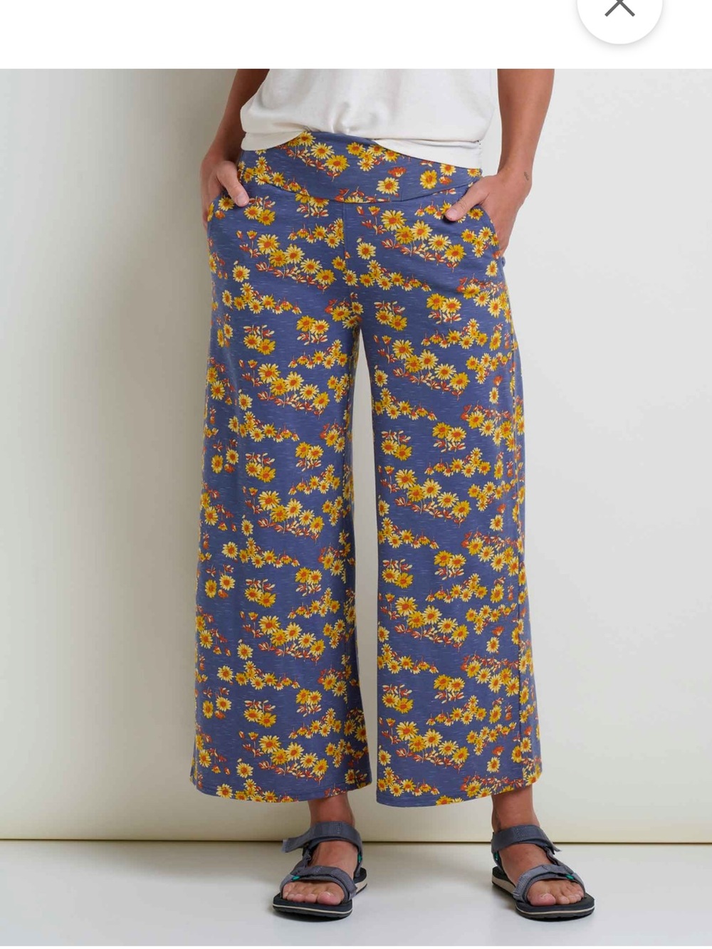 Toad & Co Chaka Floral Wide Leg Cropped Pants - Like New